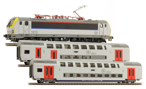 LS Models 12215S - Belgian Electric Locomoitve 1815 & Passenger Coach Set of the SNCB -  3pcs (DCC Sound Decoder)